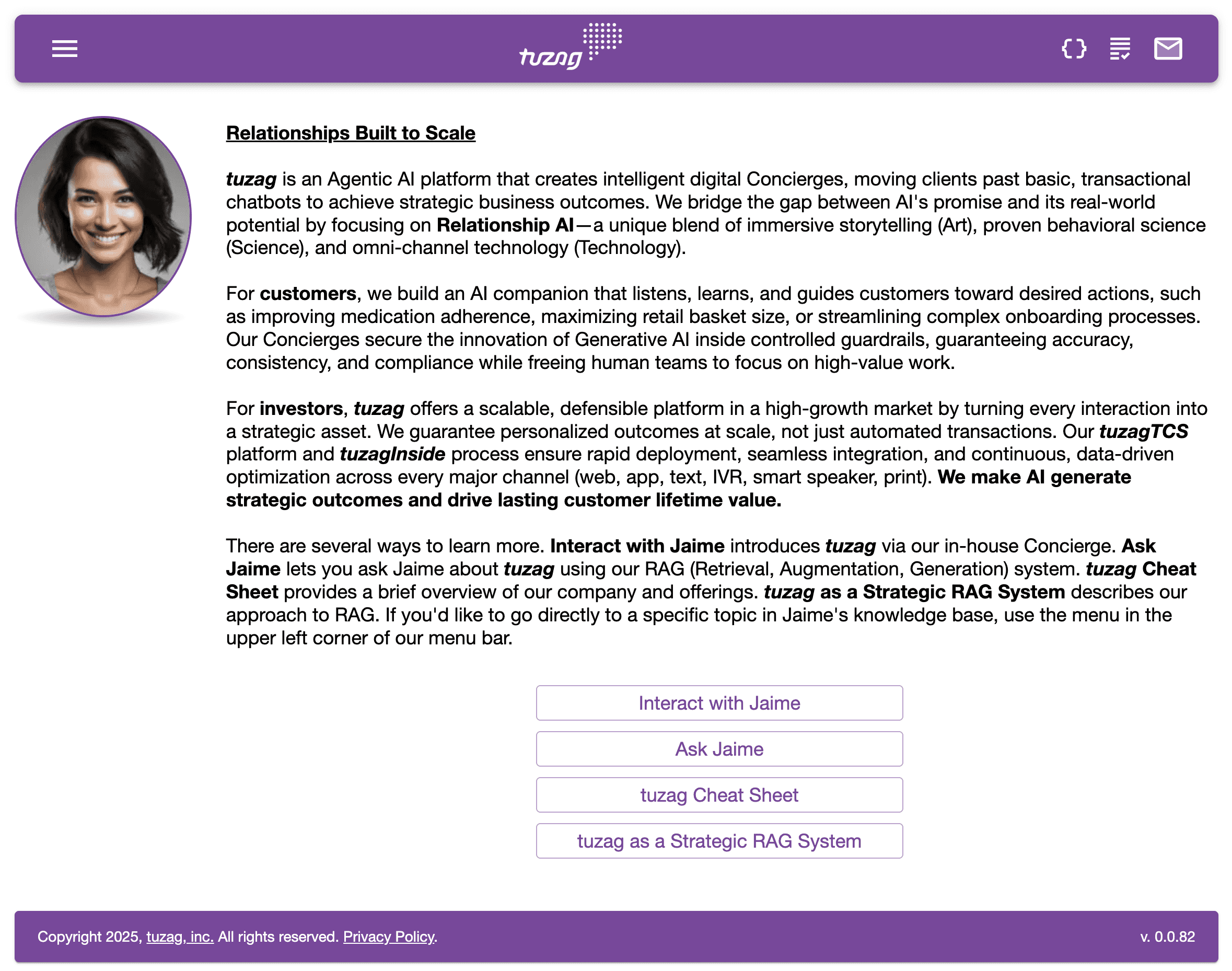 Ask Jaime website screenshot